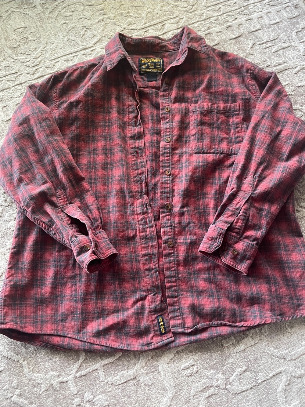 Woolrich Red and Black Plaid Button-Down Shirt